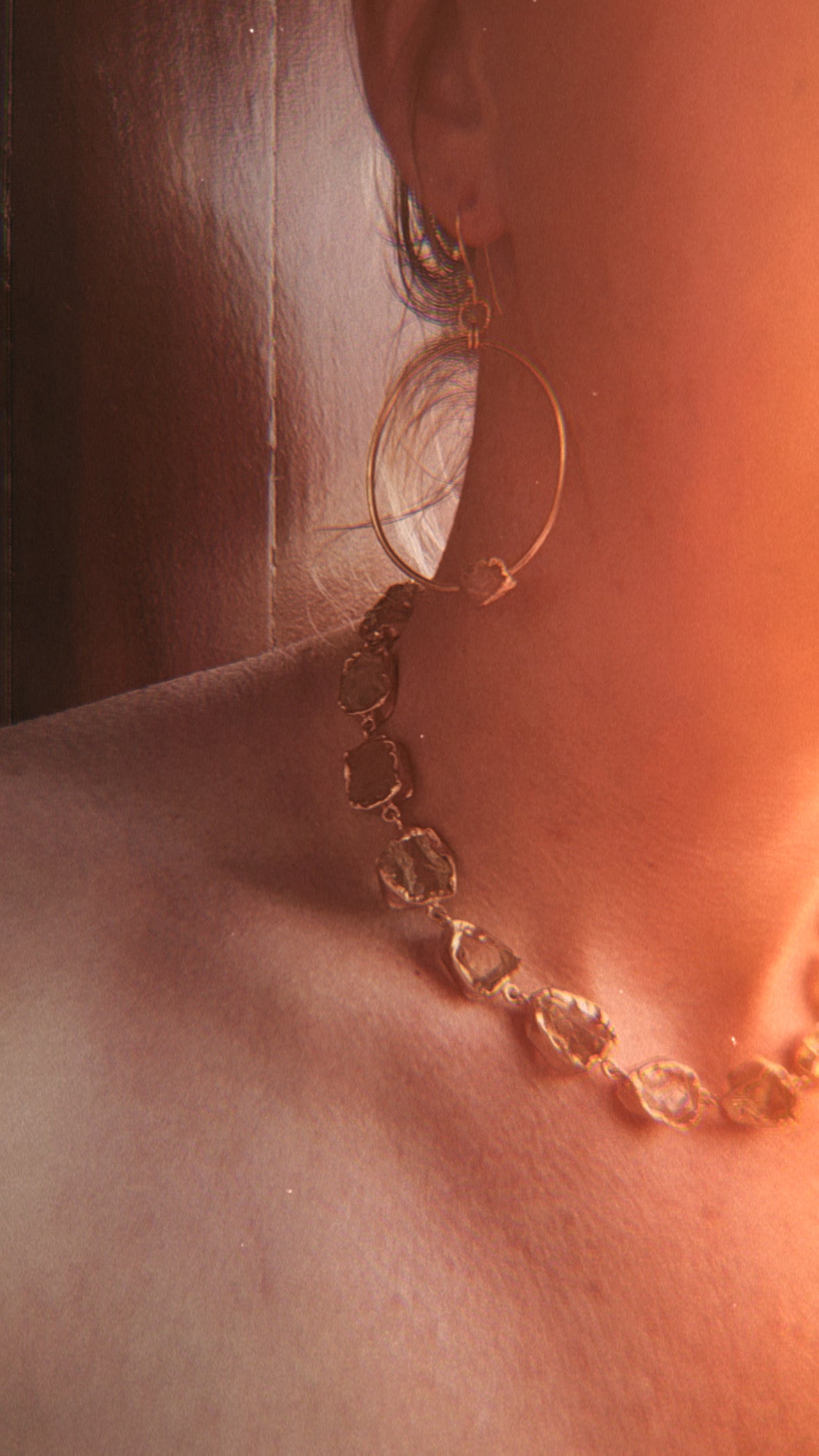 Gem Stone Collection - Collier & Hoop earrings