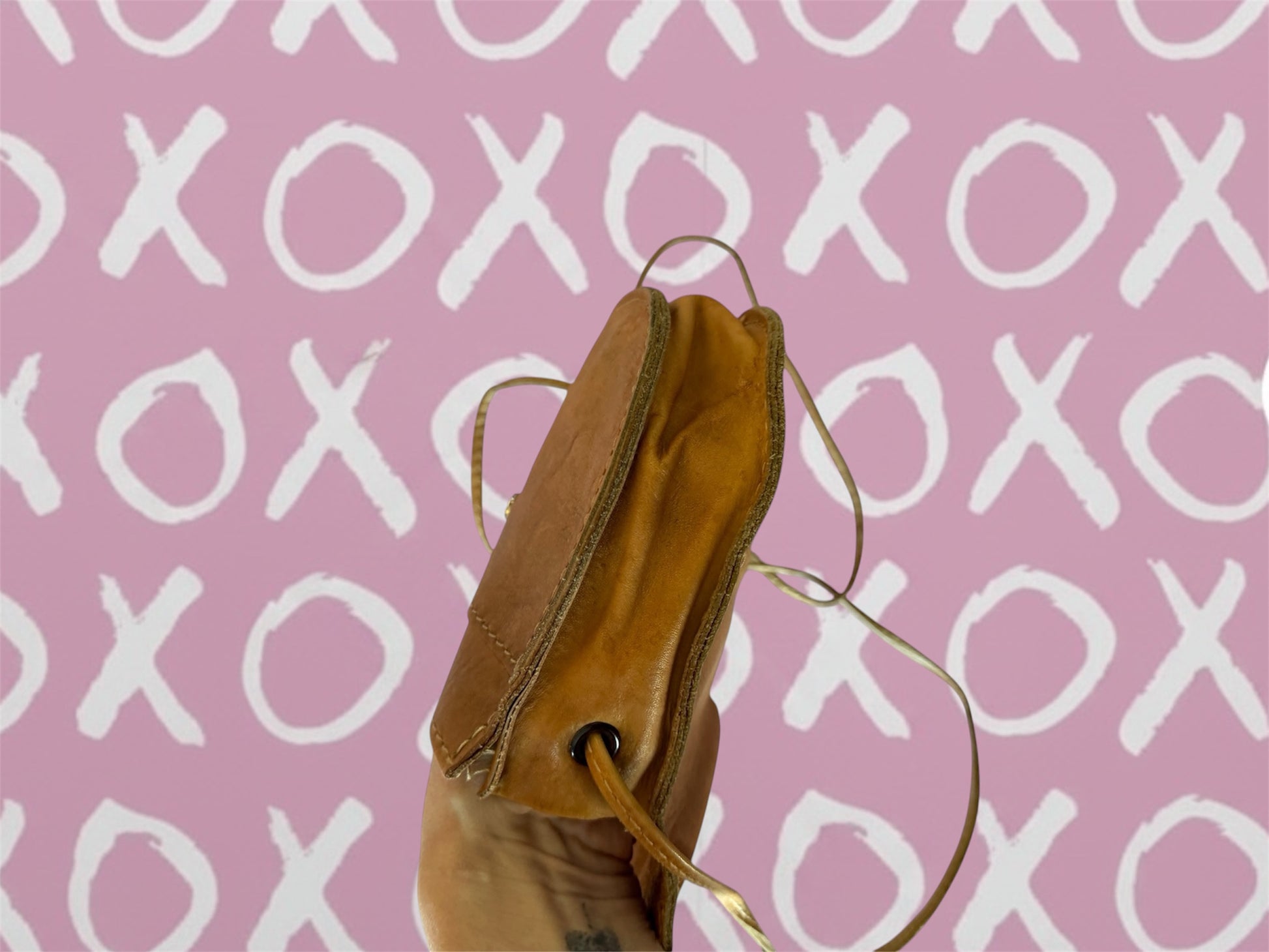 XoX NIA Boho Brown Leather Purse Crossbody