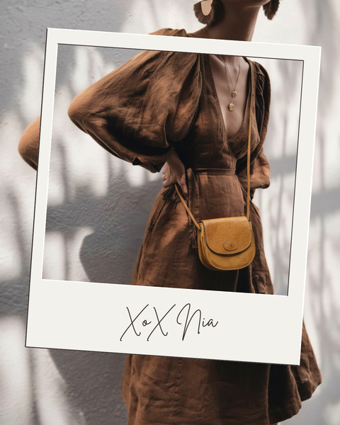 XoX NIA Boho Brown Leather Purse Crossbody