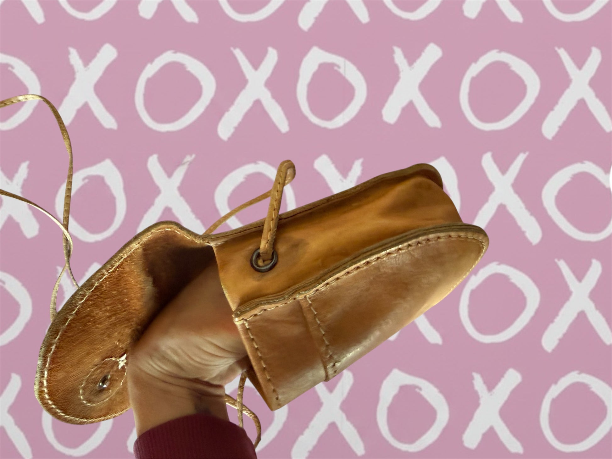 XoX NIA Boho Brown Leather Purse Crossbody