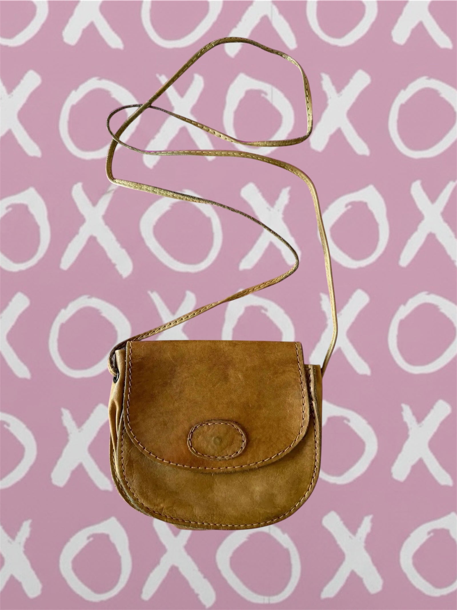 XoX NIA Boho Brown Leather Purse Crossbody