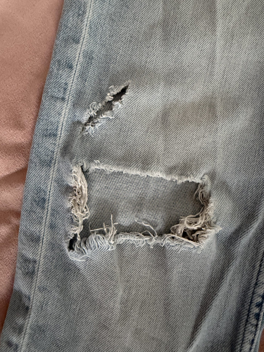 Zara Light Blue Distressed Jeans EUR 40 with Rips
