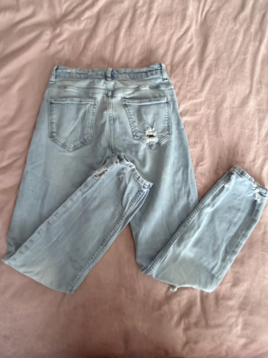Zara Light Blue Distressed Jeans EUR 40 with Rips
