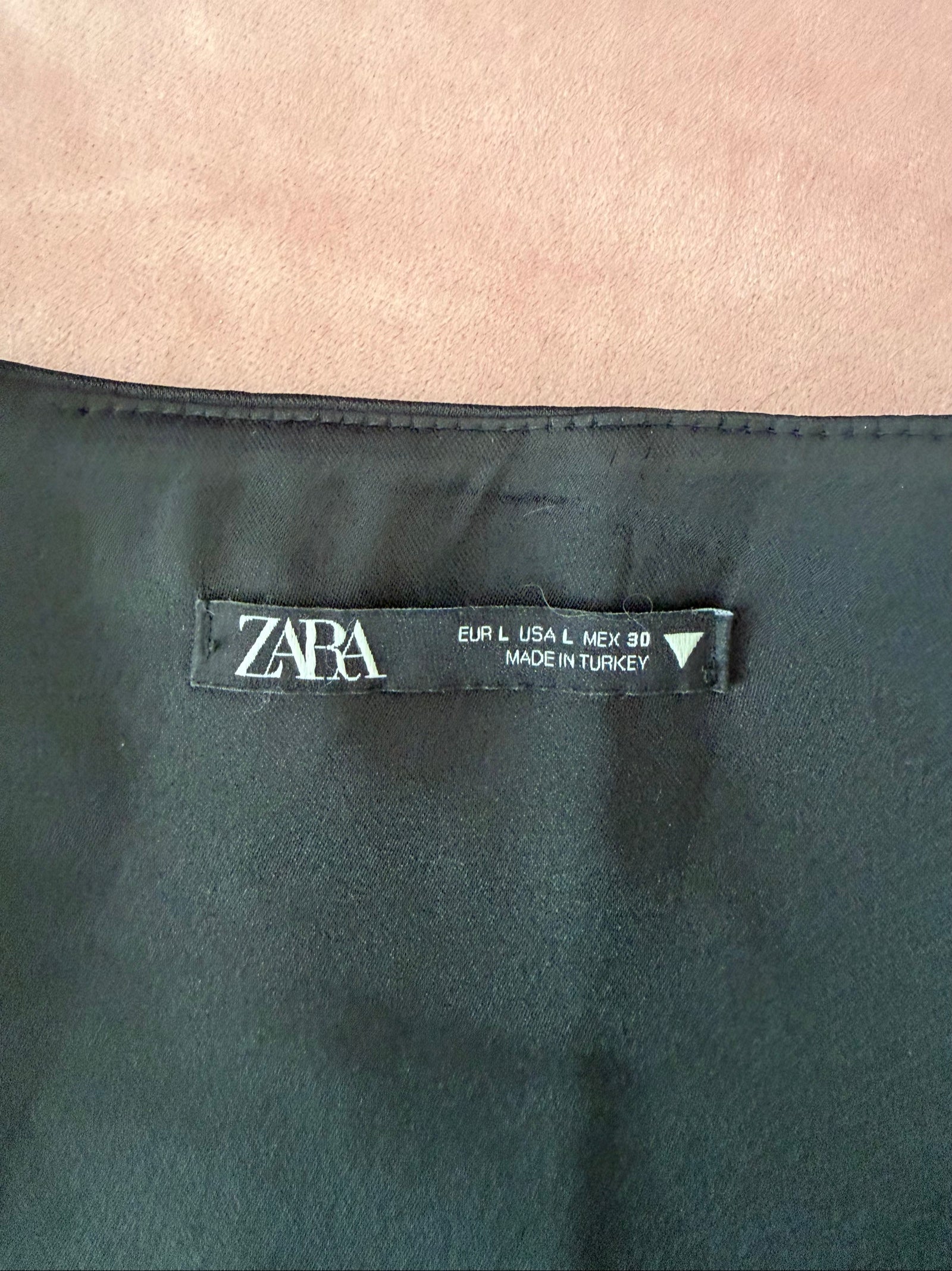 Sexy Zara Black Strapless Corset Crop Top Large
