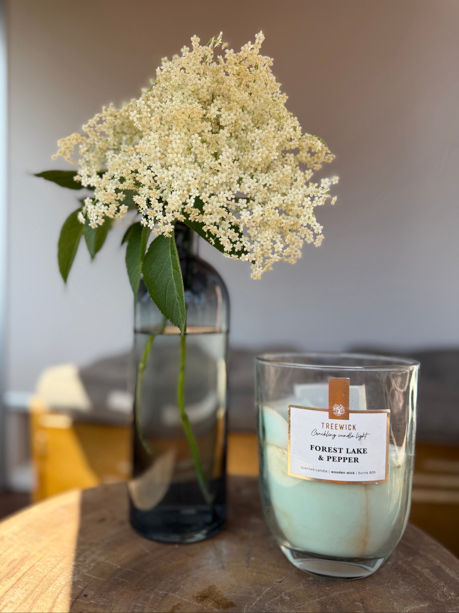 Vintage Smoky Glass Bottle Vase