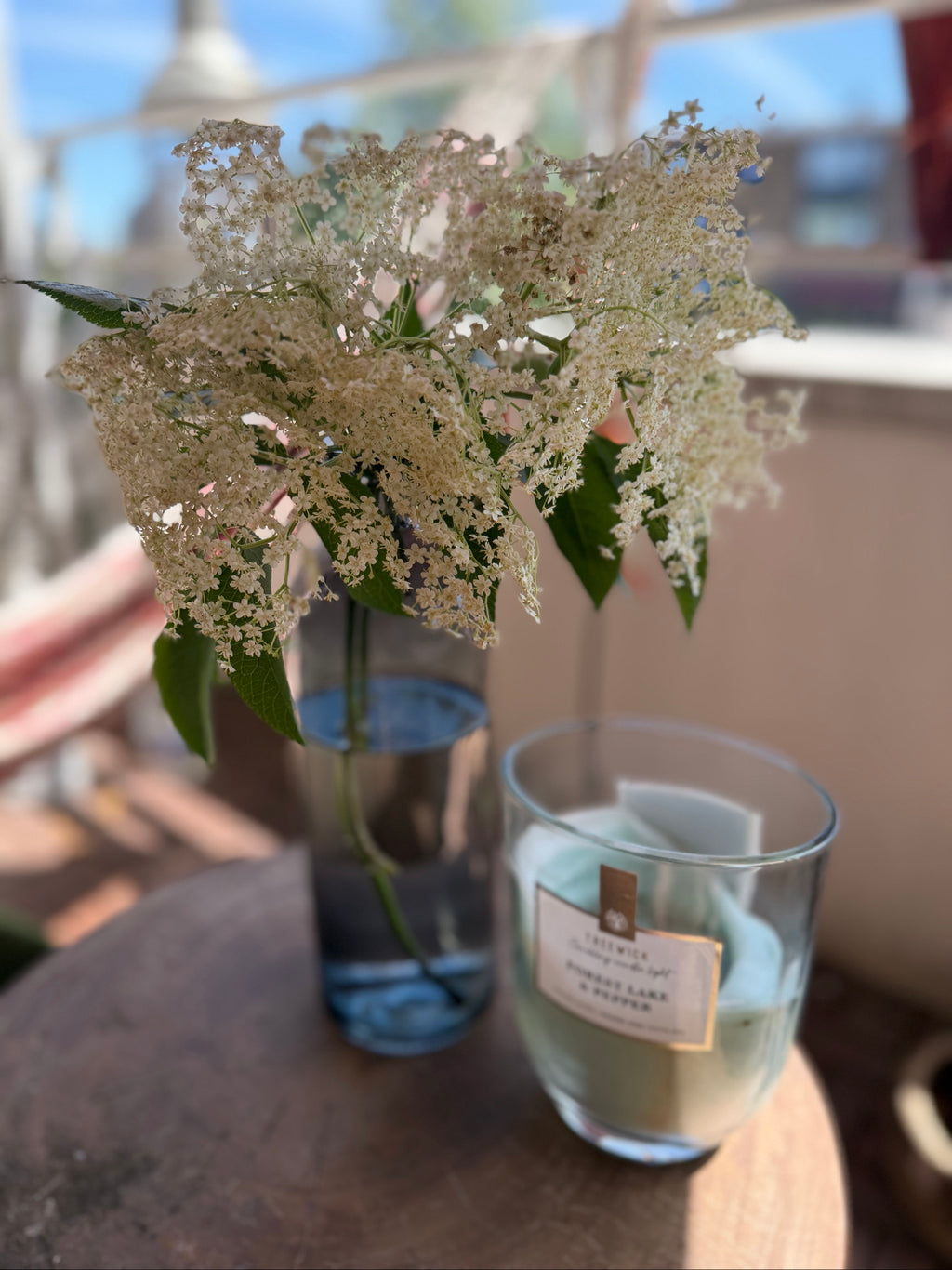 Vintage Smoky Glass Bottle Vase