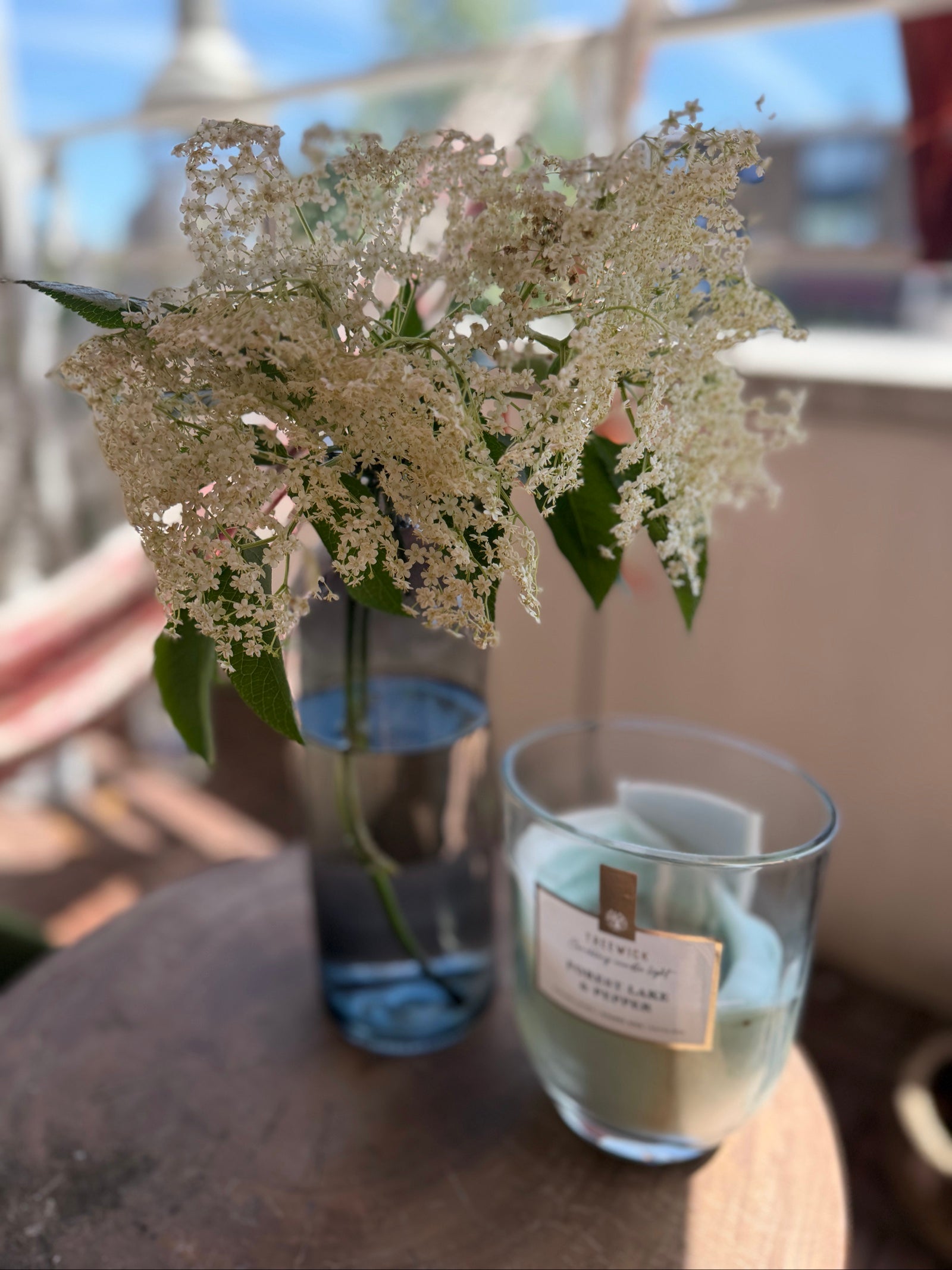 Vintage Smoky Glass Bottle Vase