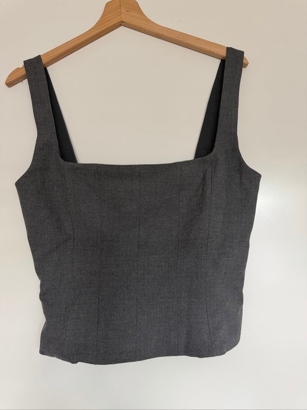 Zara Grey Corporate Style Corset Top Medium