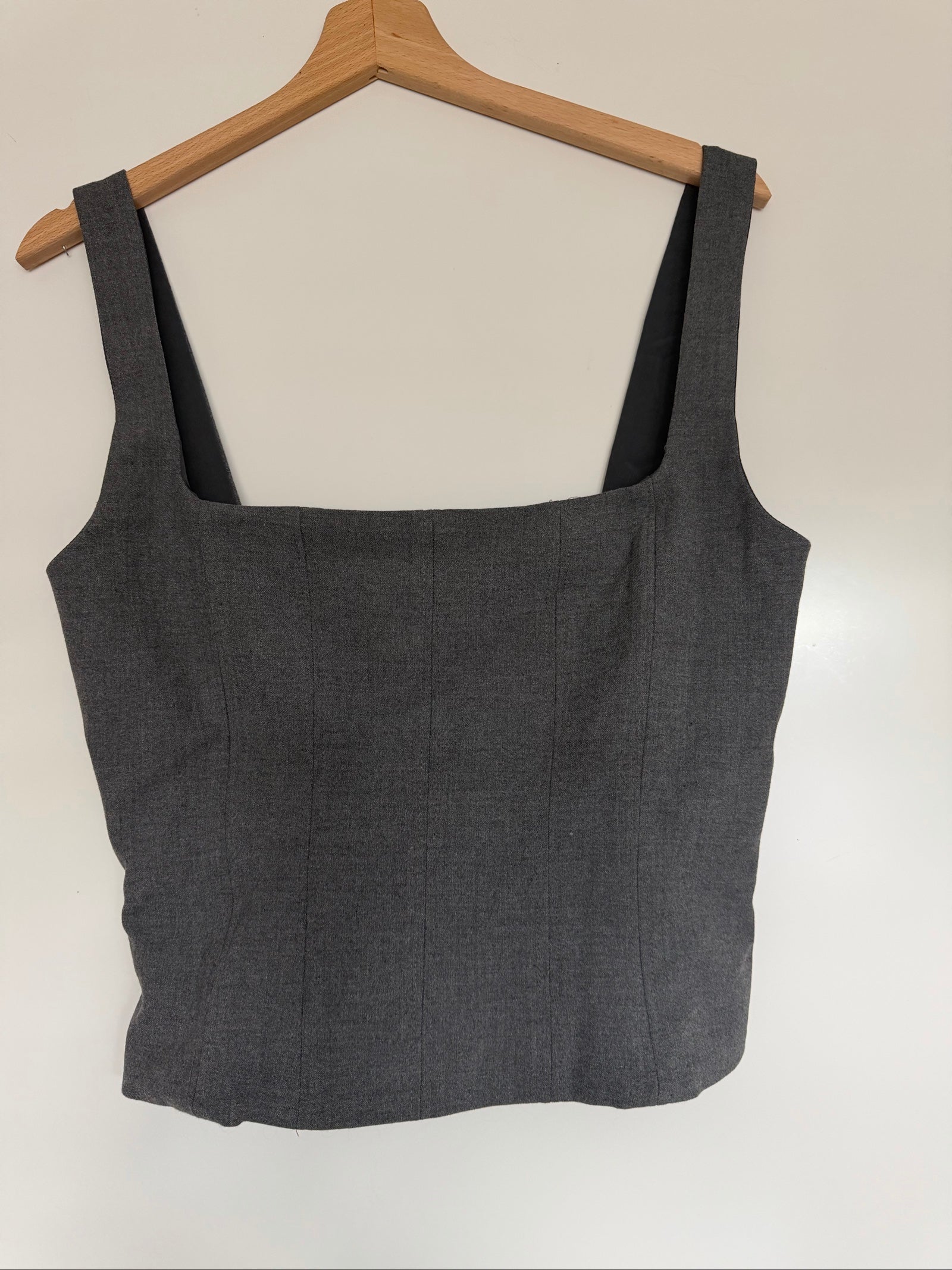 Zara Grey Corporate Style Corset Top Medium