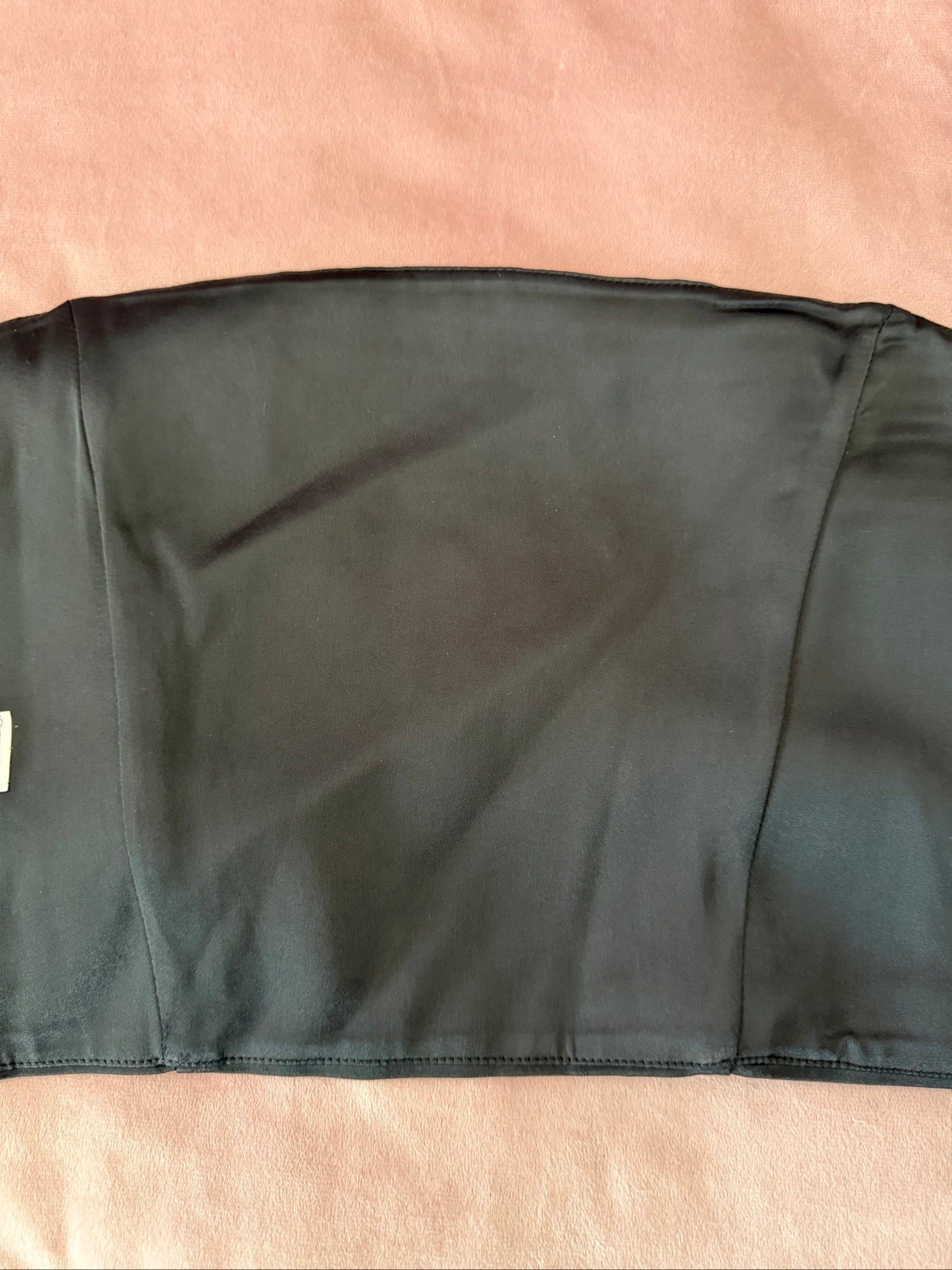 Sexy Zara Black Strapless Corset Crop Top Large