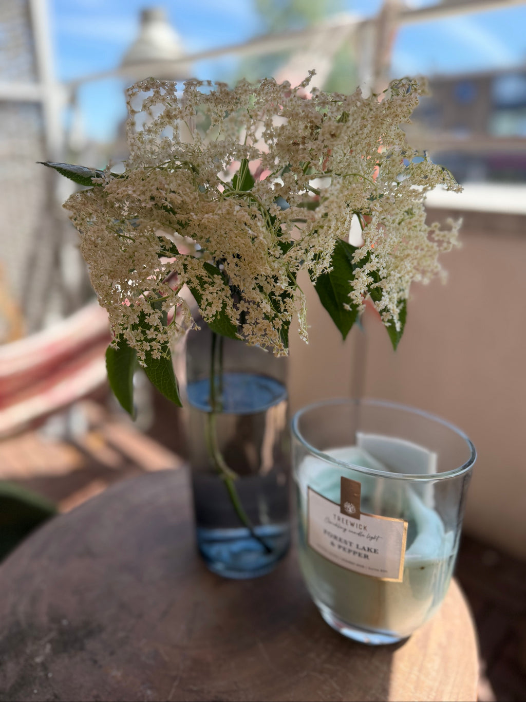 Vintage Smoky Glass Bottle Vase