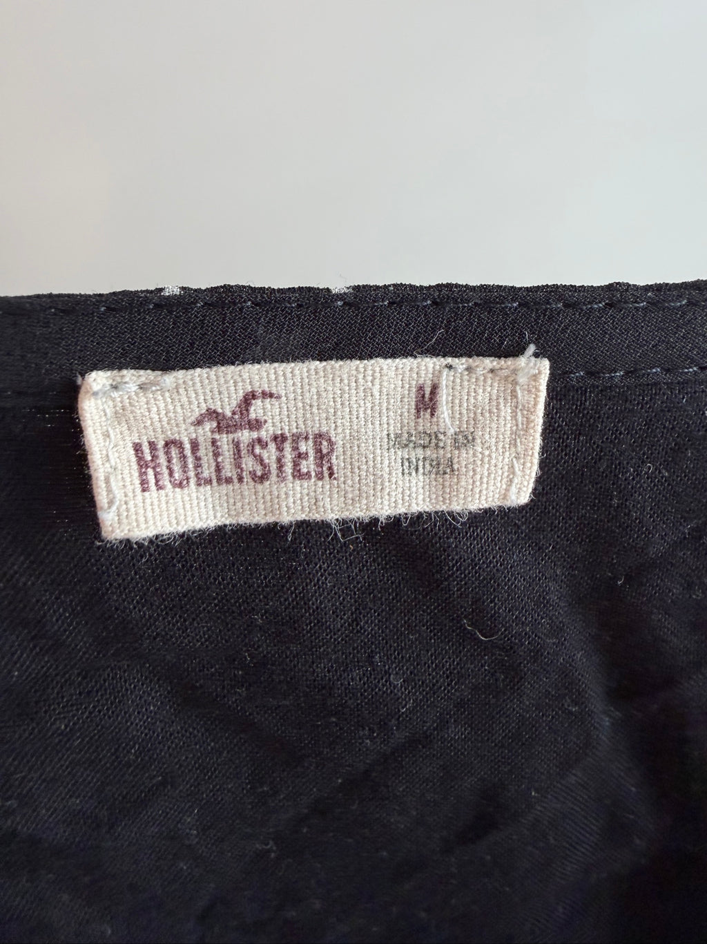 Hollister Black Star Print Sheer Cami Top S/M