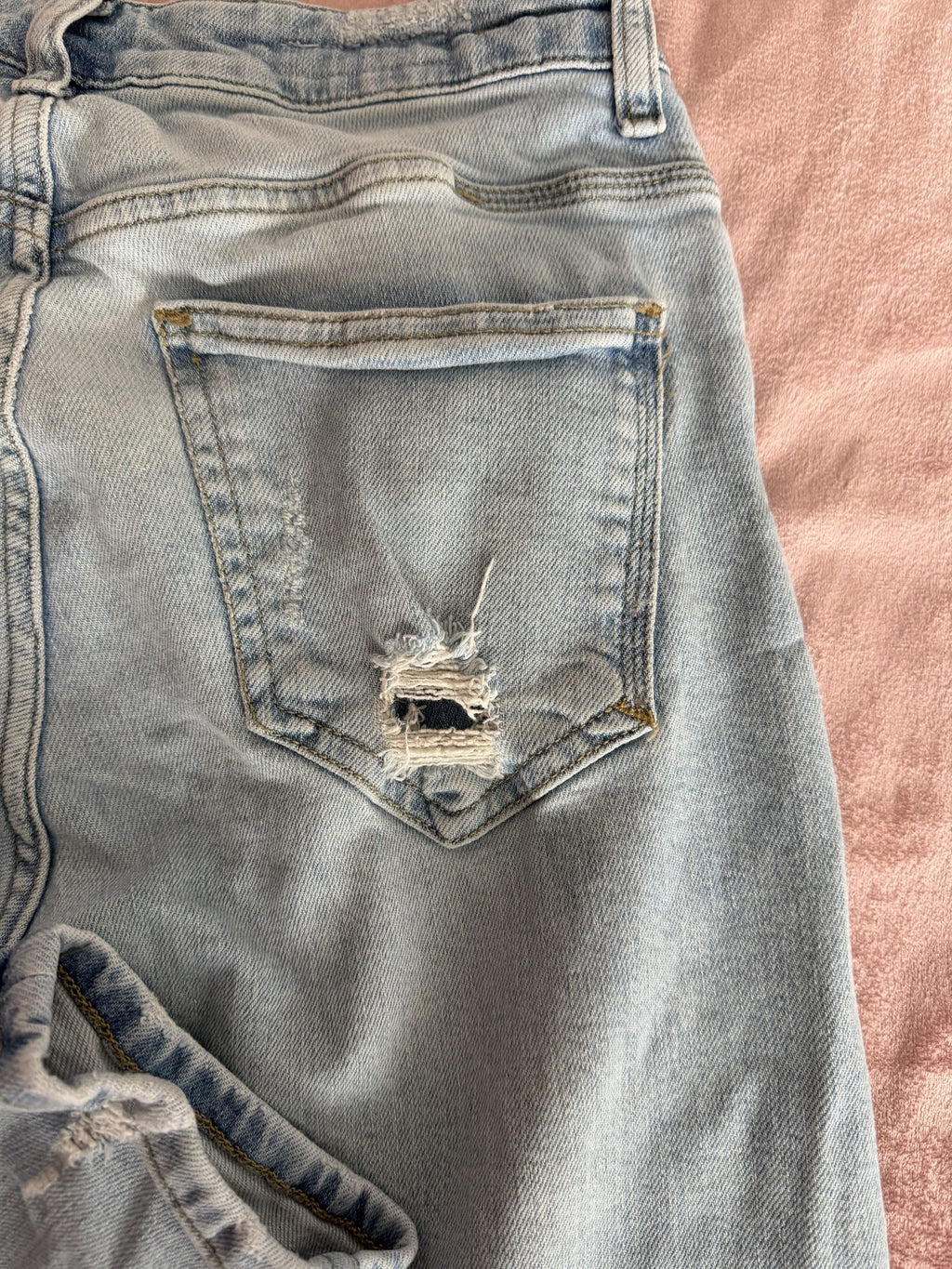 Zara Light Blue Distressed Jeans EUR 40 with Rips