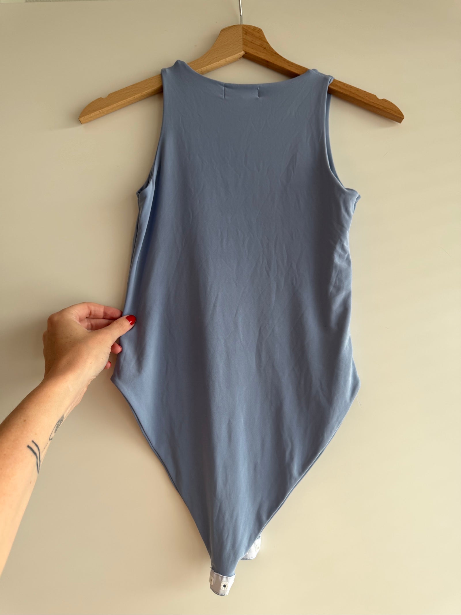 PrettyLittleThing Blue Sleeveless Bodysuit UK 6 EU 34