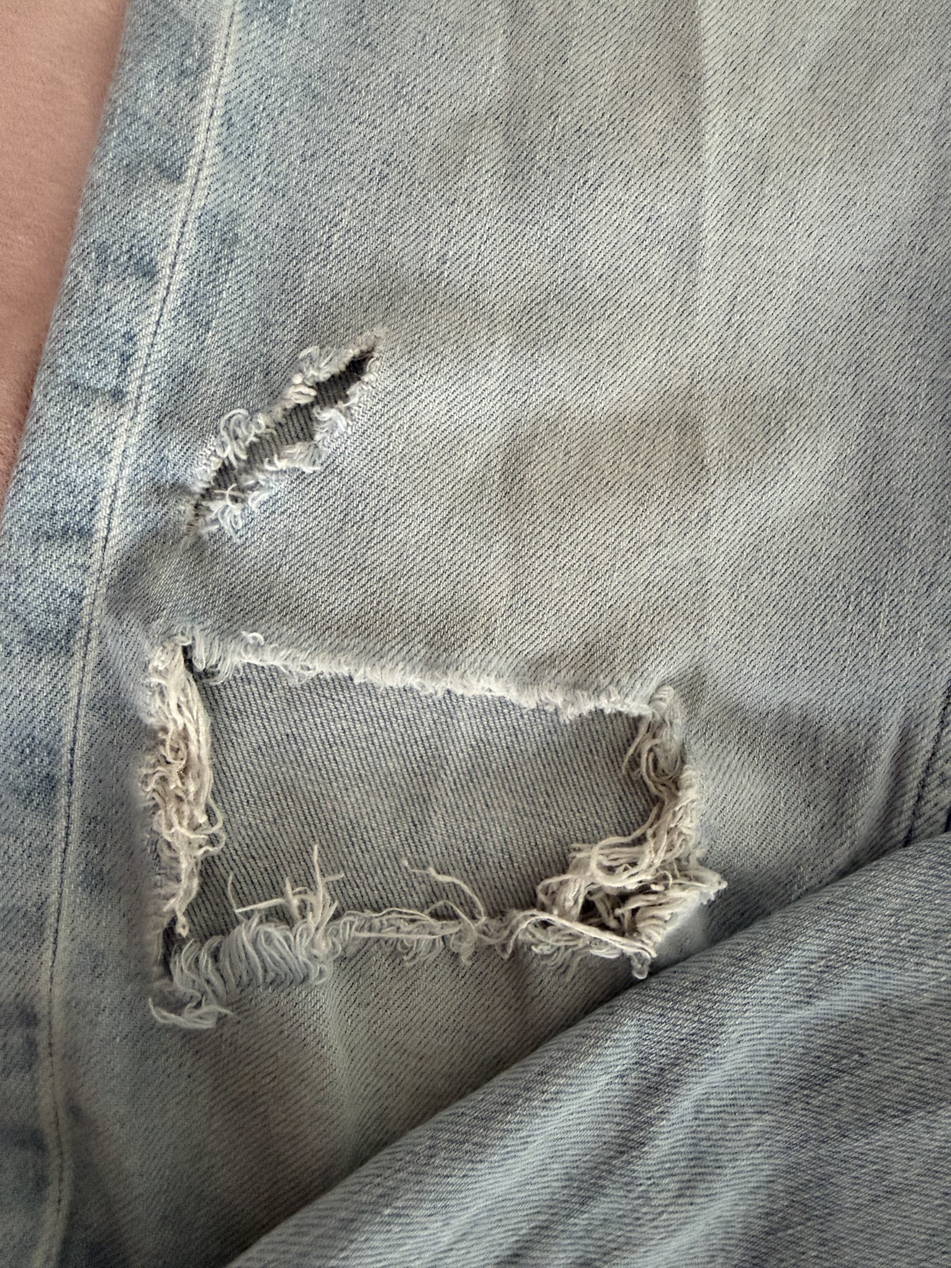 Zara Light Blue Distressed Jeans EUR 40 with Rips
