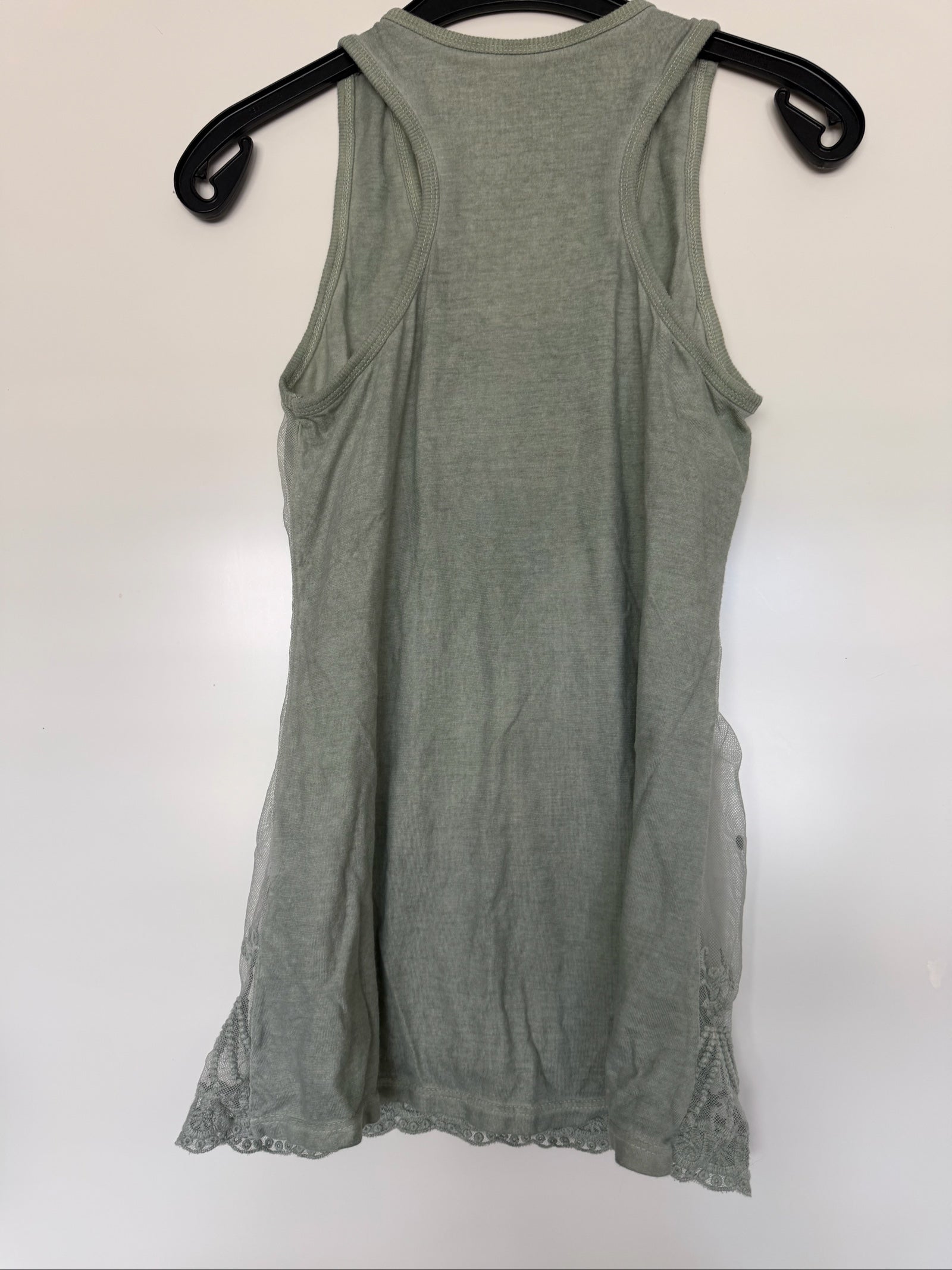Whimsical y2k Embroidered Mesh Layered Tank Top M
