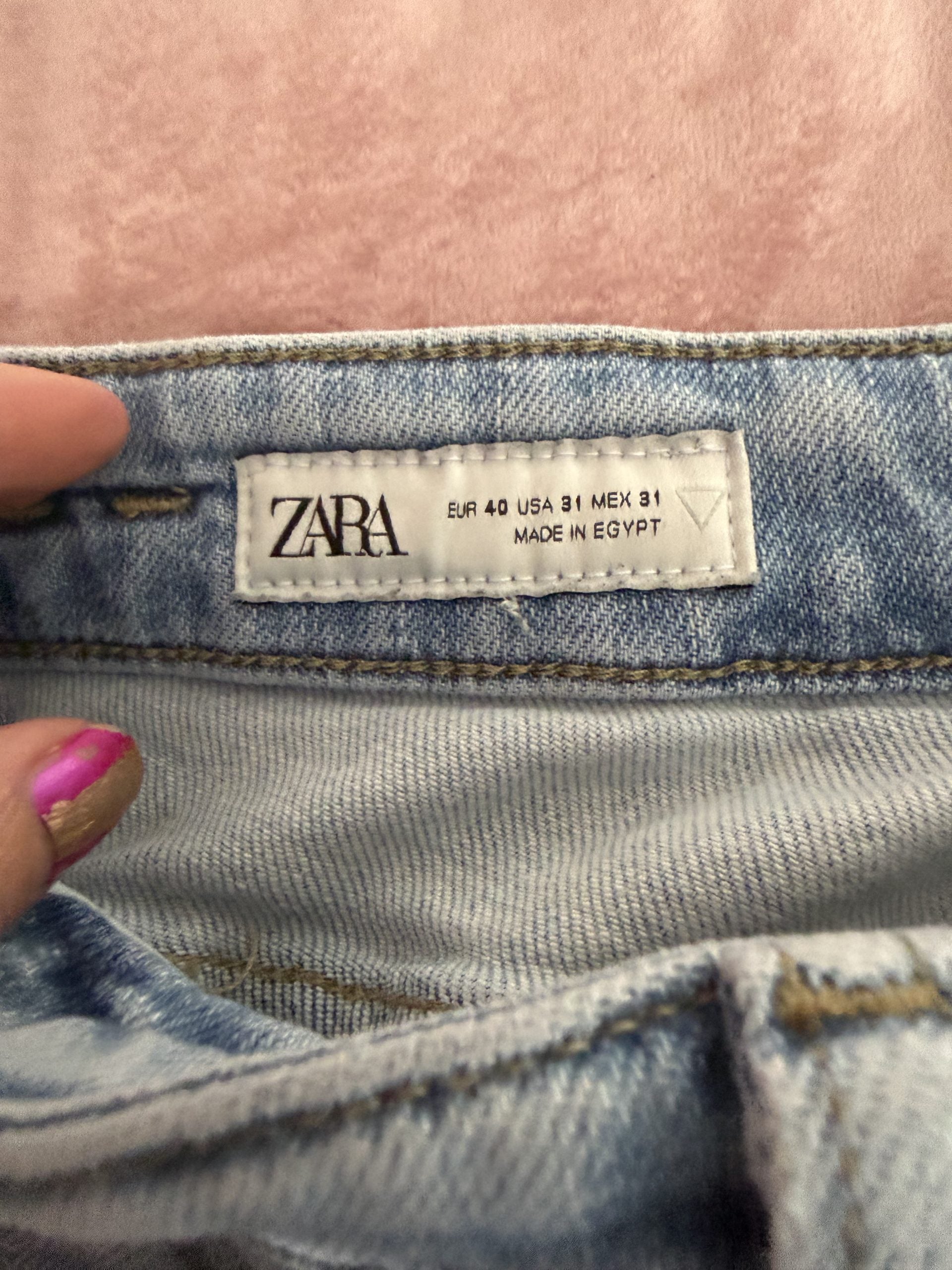 Zara Light Blue Distressed Jeans EUR 40 with Rips