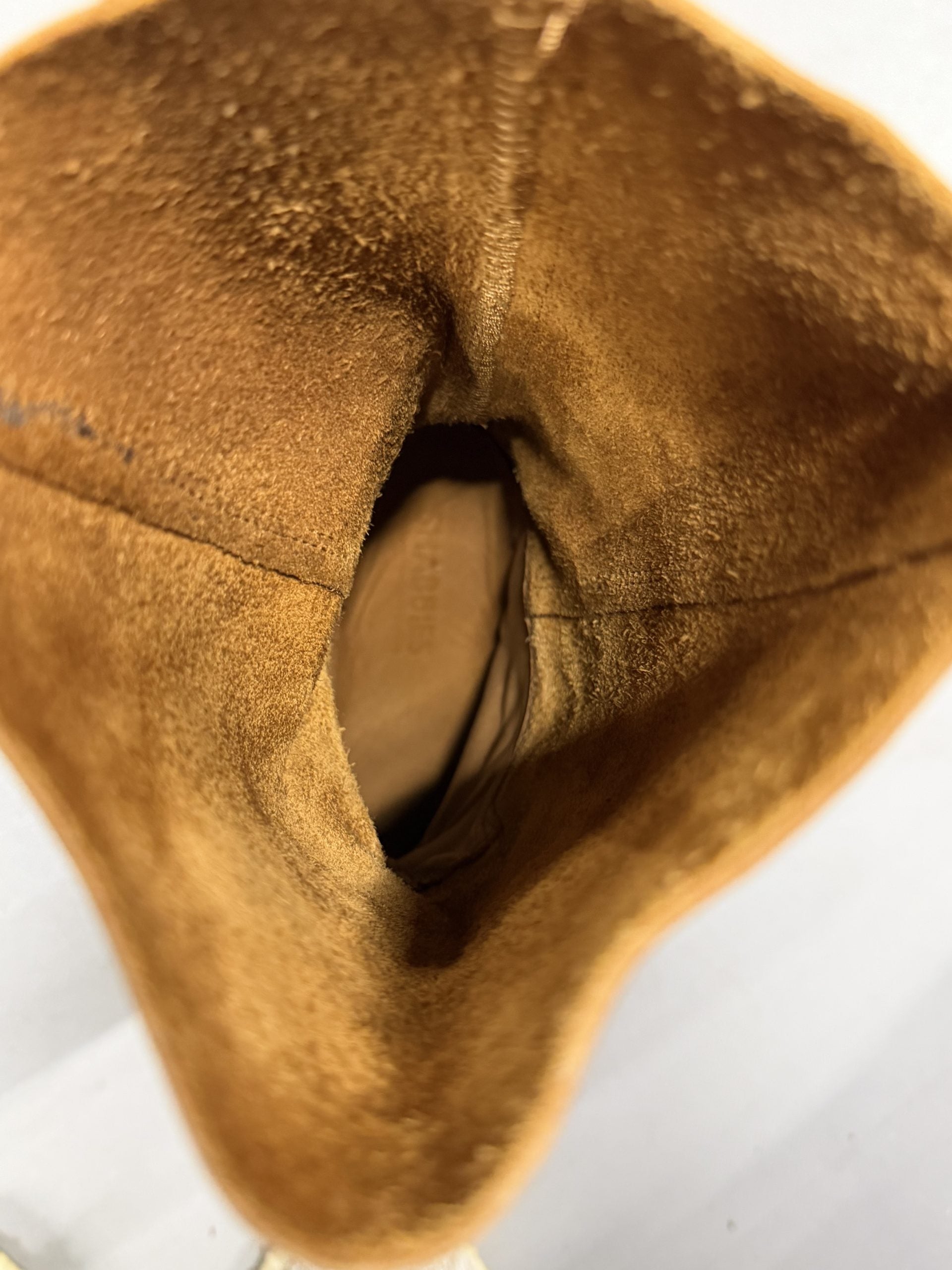 Shabbies Boho Tan Leather Mid-Calf Boots Size 38