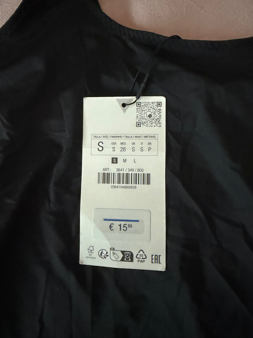 Zara Black Sleeveless Body Suit Small new with tags