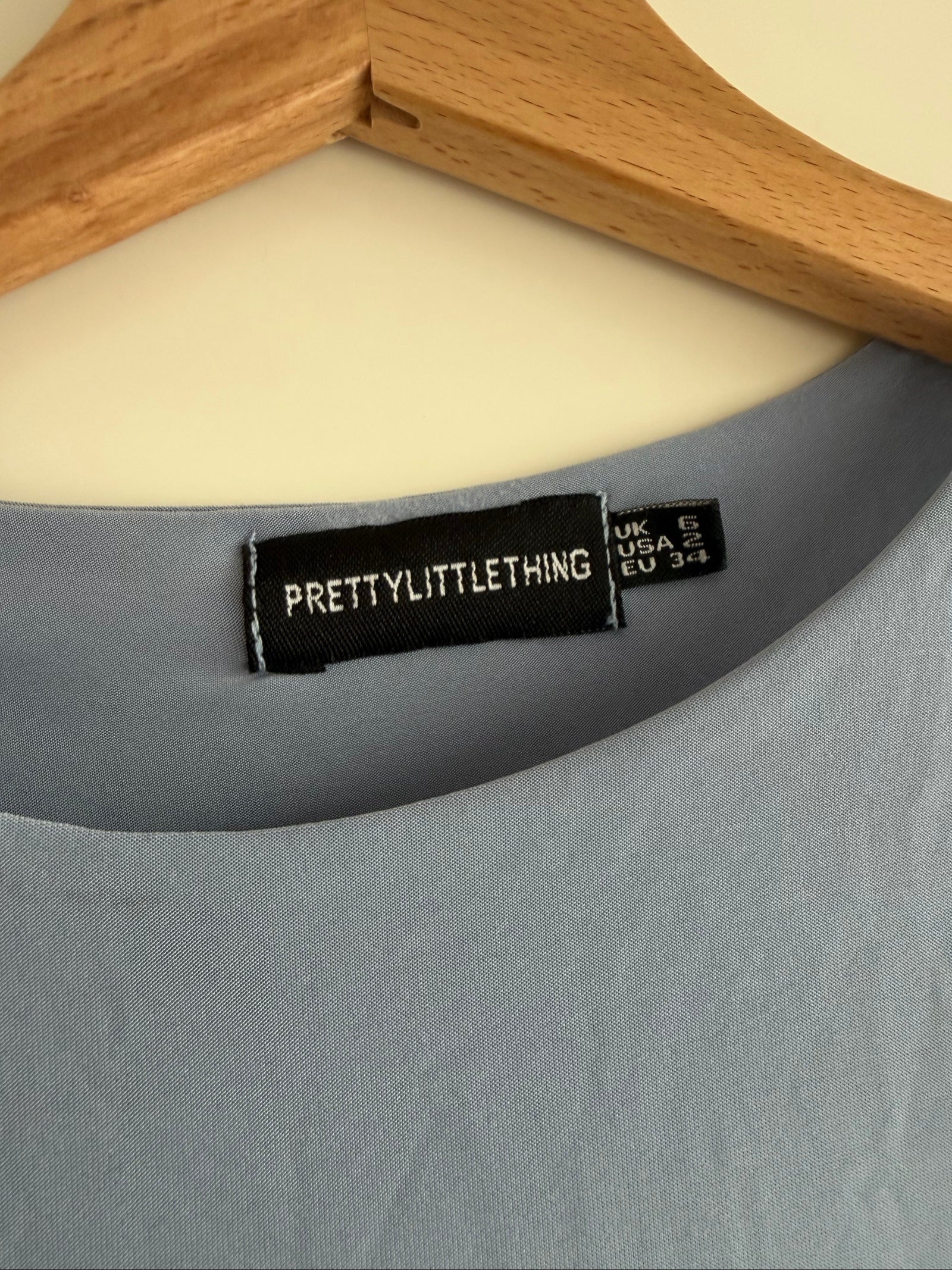 PrettyLittleThing Blue Sleeveless Bodysuit UK 6 EU 34
