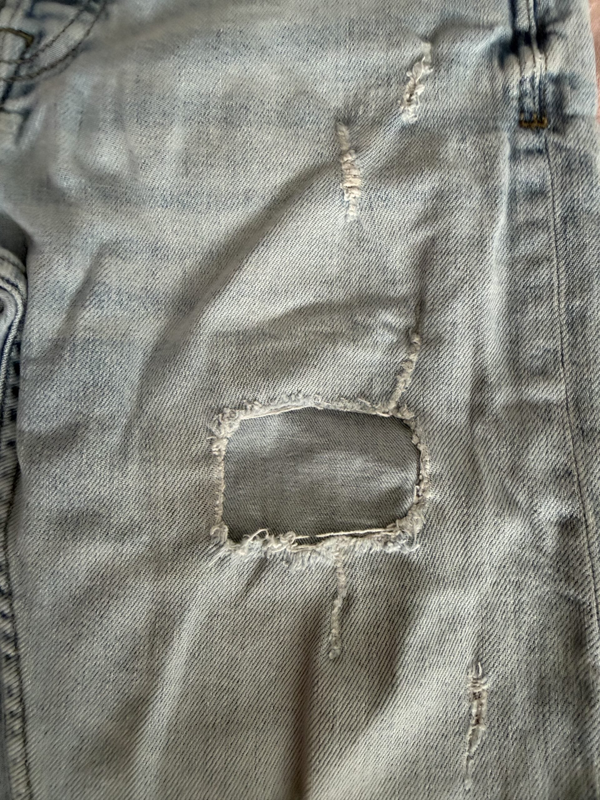 Zara Light Blue Distressed Jeans EUR 40 with Rips