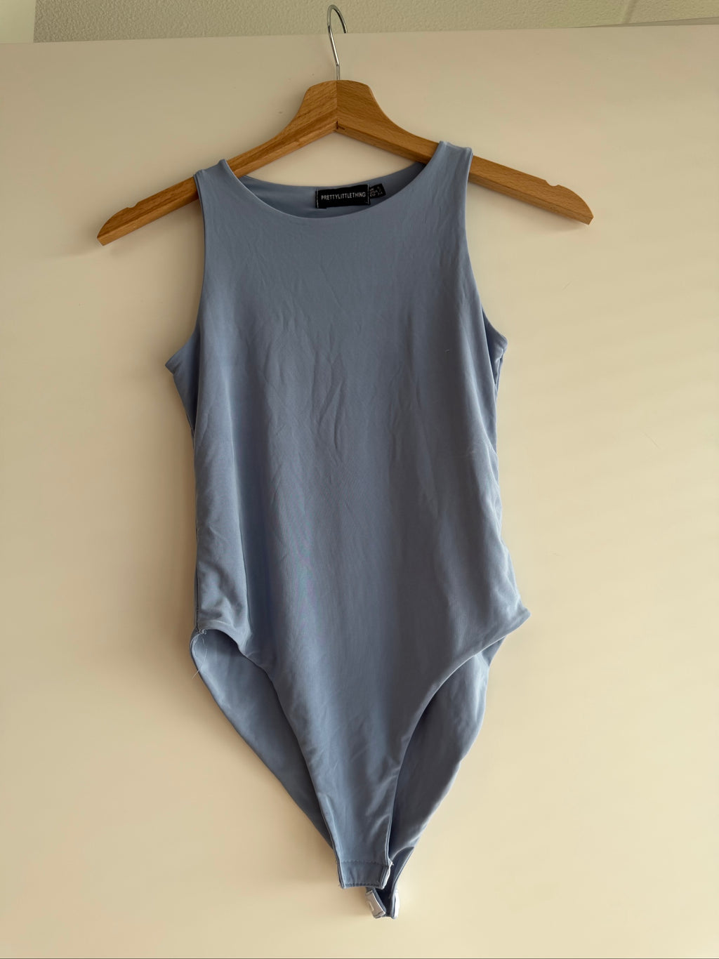 PrettyLittleThing Blue Sleeveless Bodysuit UK 6 EU 34
