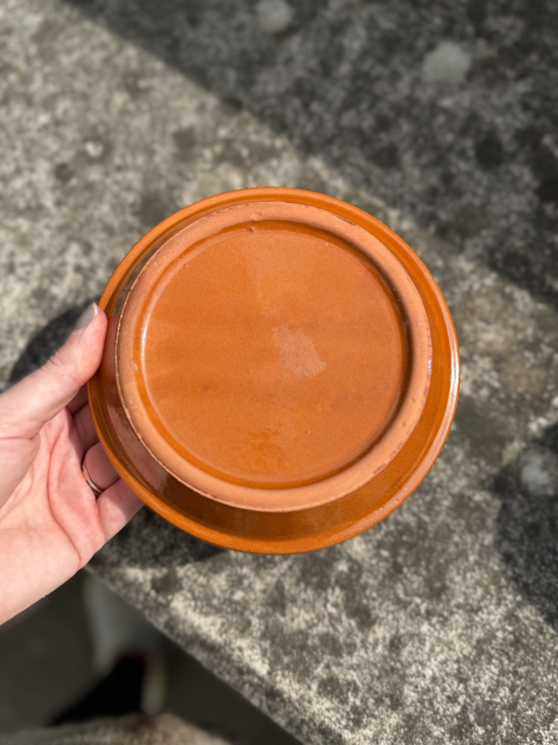 Mediterranean Brown Ceramic Olive Dish with Two Small Containers