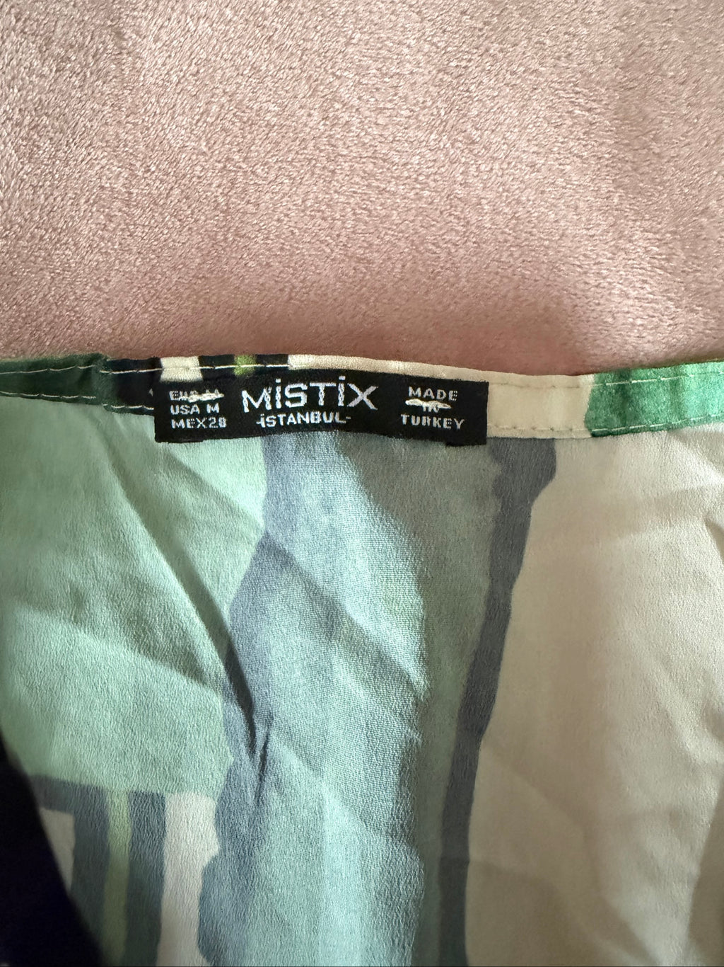 Multicolor Abstract Print Crop Top Medium