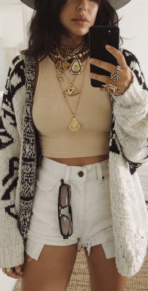XoX NIA Beige Ribbed Crop Top