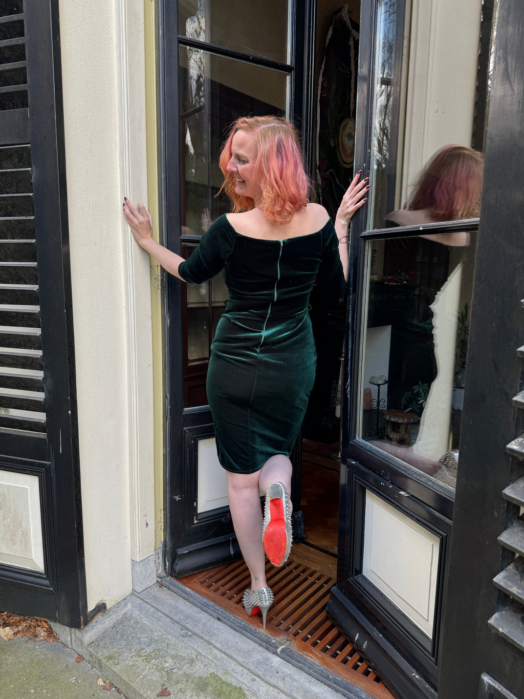 Nocturne Rebelle - Velvet Off Shoulder Evening Dress