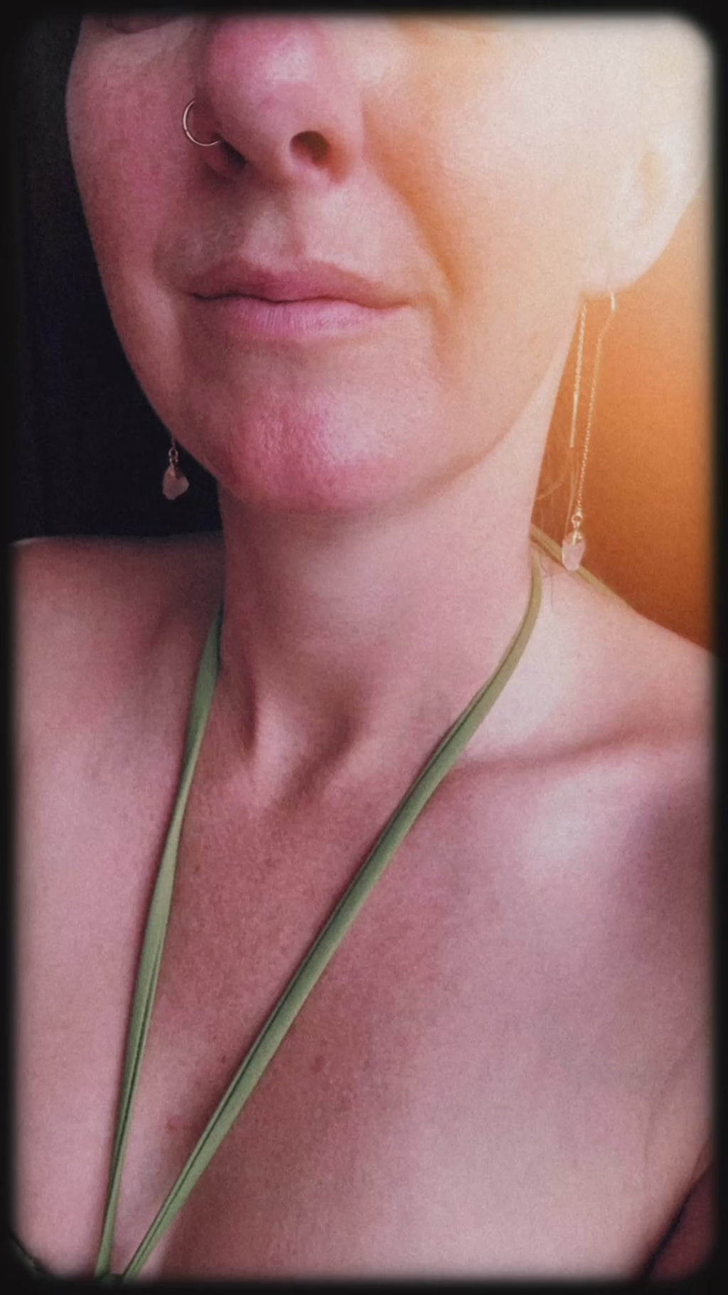 PREORDER Elu Rebelle - The Raw Gem Chain Earrings