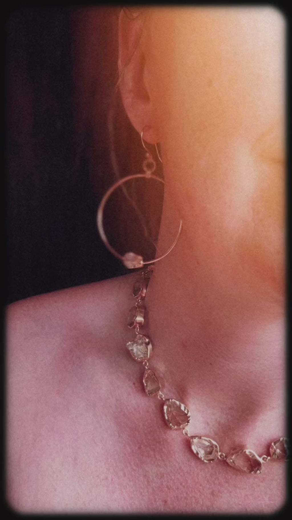 PRE ORDER Gem Stone Hoop Earrings