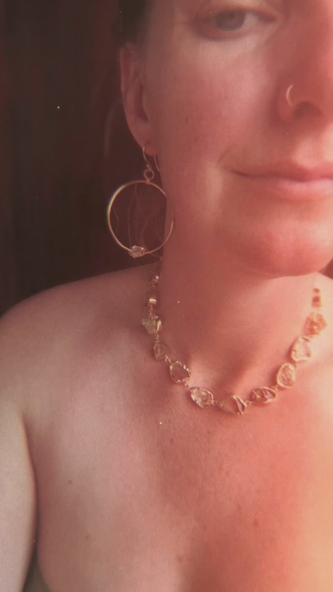 Gem Stone Collection - Collier & Hoop earrings